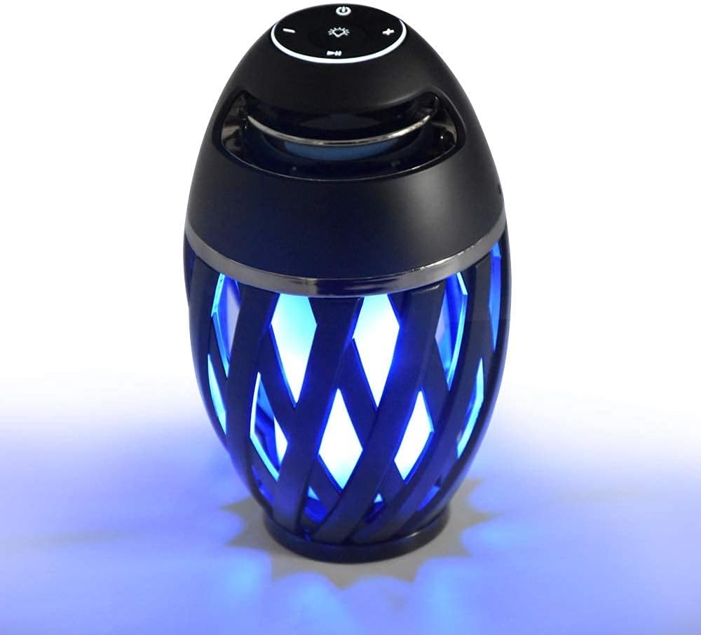 Altavoz de llama LED, Bluetooth, portátil, impermeable no sumergible.