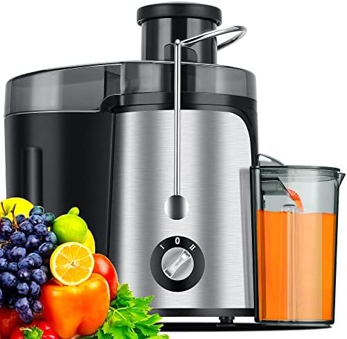 Extractor para jugos de 600 W, centrífugo para frutas y verduras.