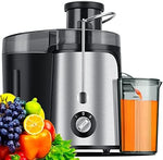 Extractor para jugos de 600 W, centrífugo para frutas y verduras.