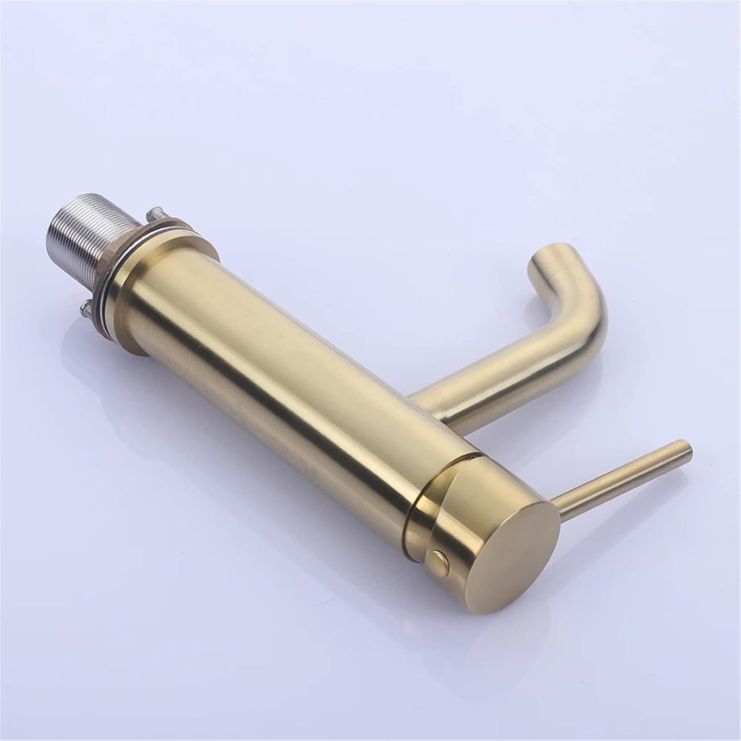 Grifo de lavabo de un solo orificio montado en cubierta de latón, Monomando