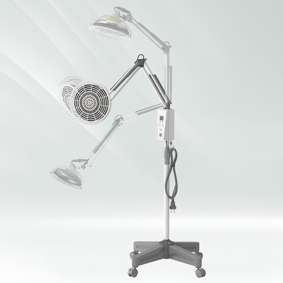 Terapia de luz roja infrarroja con base, dispositivo de lámpara de calor YUNCHI