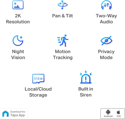 TP-Link Tapo C210 Cámara de Seguridad 360° con App y Alta Definición.