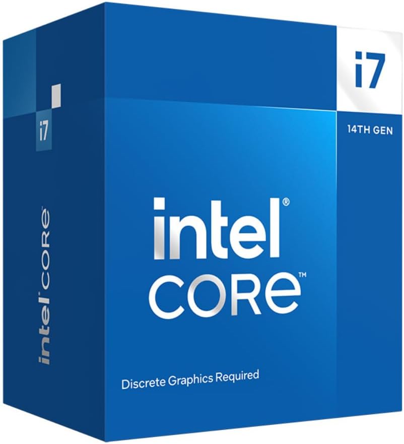 Procesador Intel Core i7-14700F, 14TH Gen, 33MB, hasta 5,4 GHz.