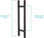 TOGU Manija de puerta de acero inoxidable, 36", Mate.
