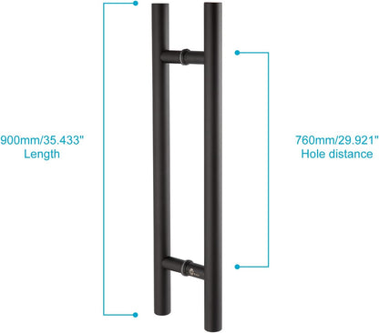 TOGU Manija de puerta de acero inoxidable, 36", Mate.