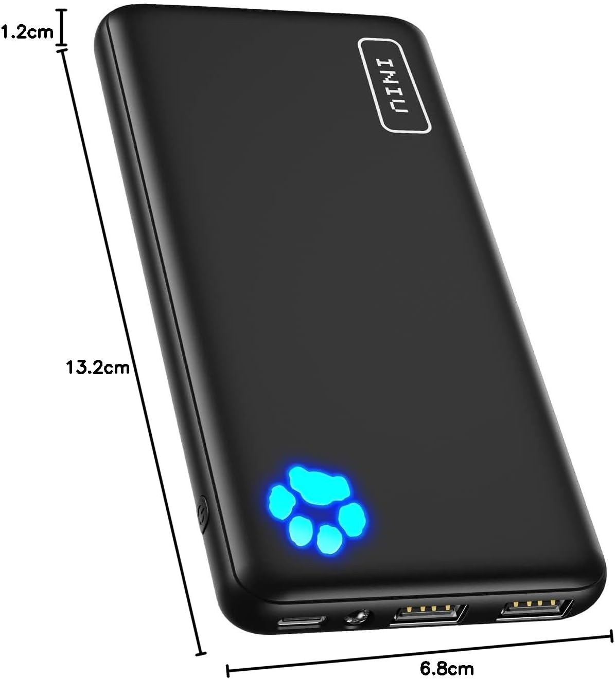 INIU Power Bank, USB C más Delgado 10000mAh Bateria Portatil.
