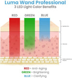 Varita de terapia de piel 5 en 1, Luma Wand, luz LED bio-onda,(USADO)