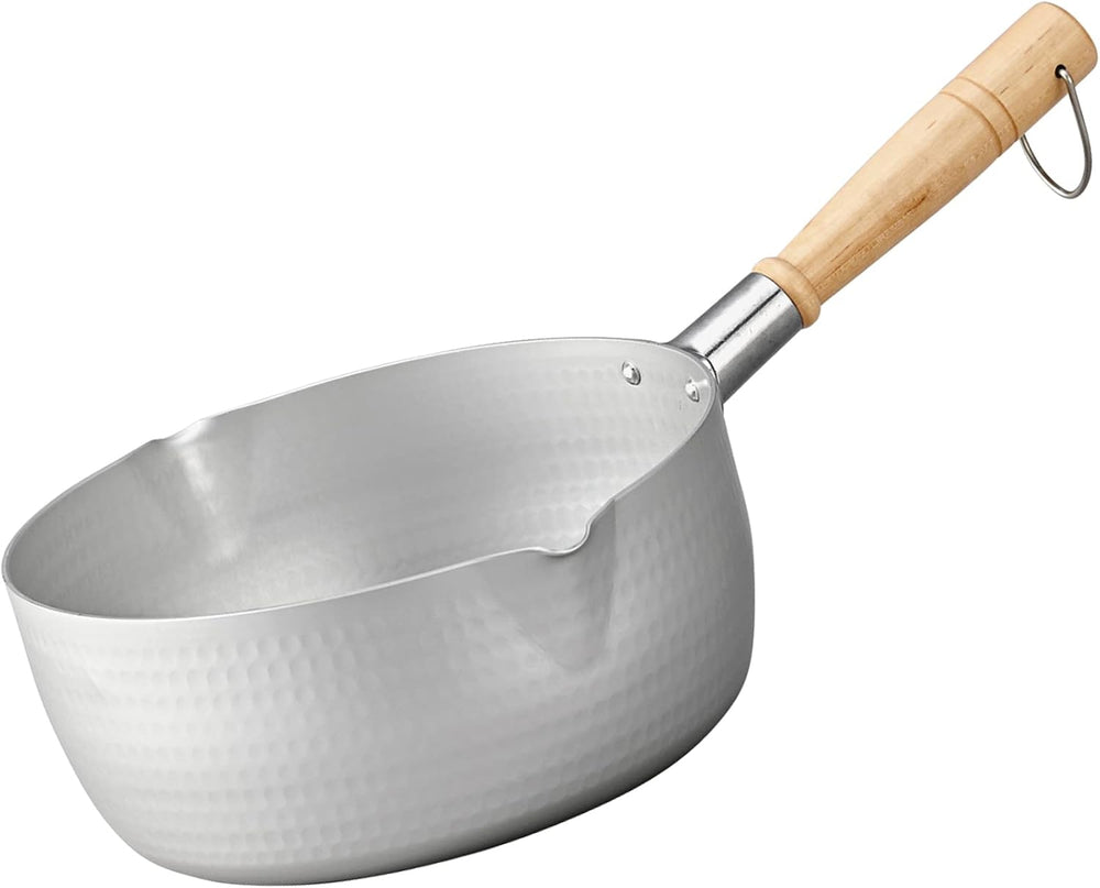 Olla plana de aluminio Hokuriku Snow, 22 cm (8,7") comp. inducción.