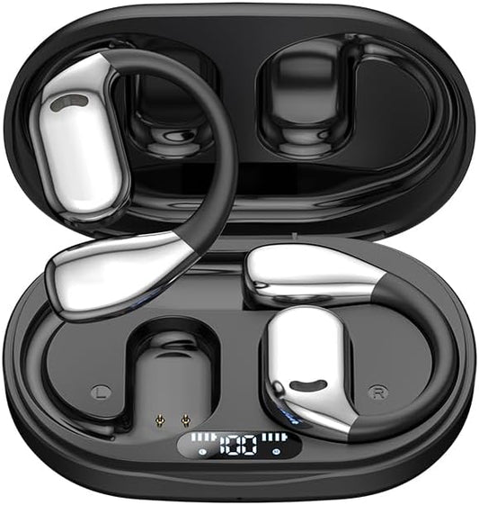Audífonos Inalámbricos Bluetooth 5.4 Deportivos con Ganchos.