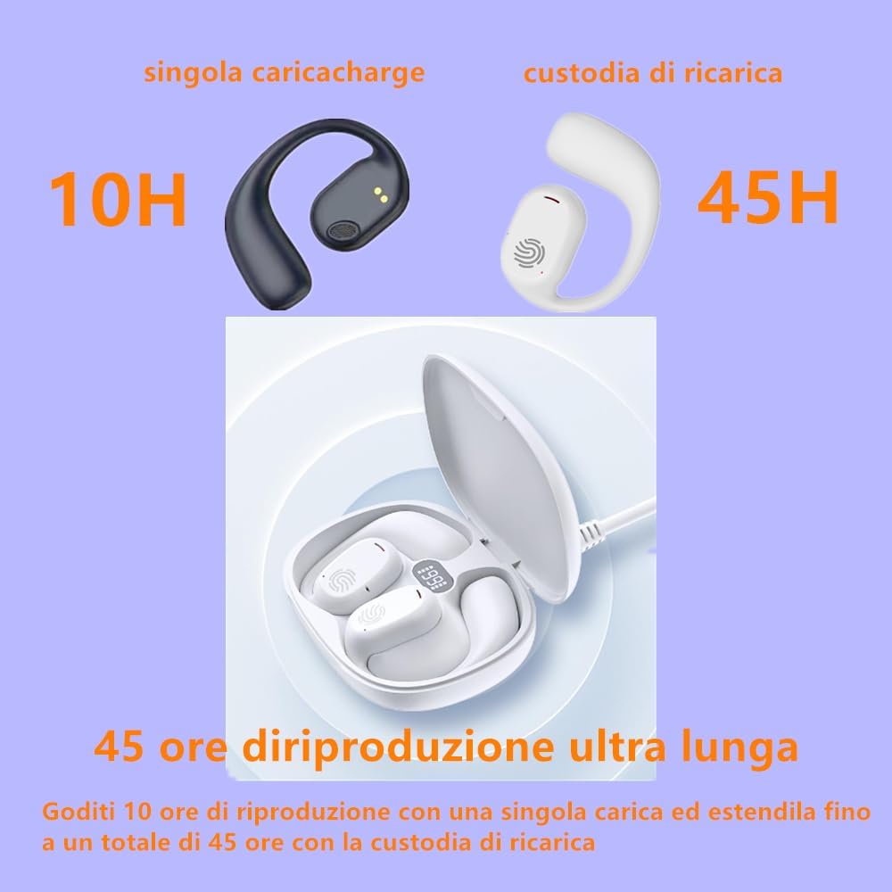 Auriculares deportivos abiertos Bluetooth estuche de carga