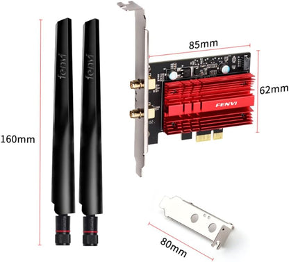 WiFi 6E AX210 PCI-E Tarjeta de red WiFi BT5.3 160MHz Tri-Band USADO