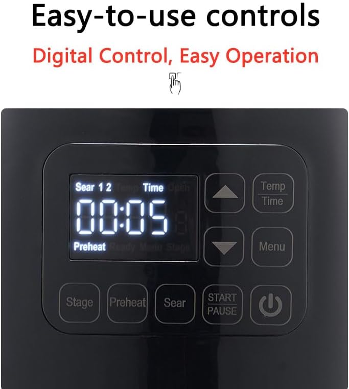 FREIDORA DE AIRE 2.6QT, CONTROL TACTIL, FUNCION PRECALENTADO.