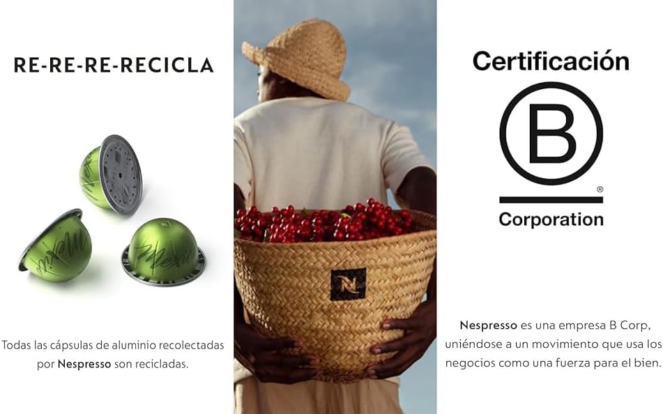 Nespresso Cafetera Vertuo Pop, Color Black + Café de Regalo