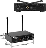 Micrófono de Mano Fifine K036, inalámbrico, de Doble Canal UHF