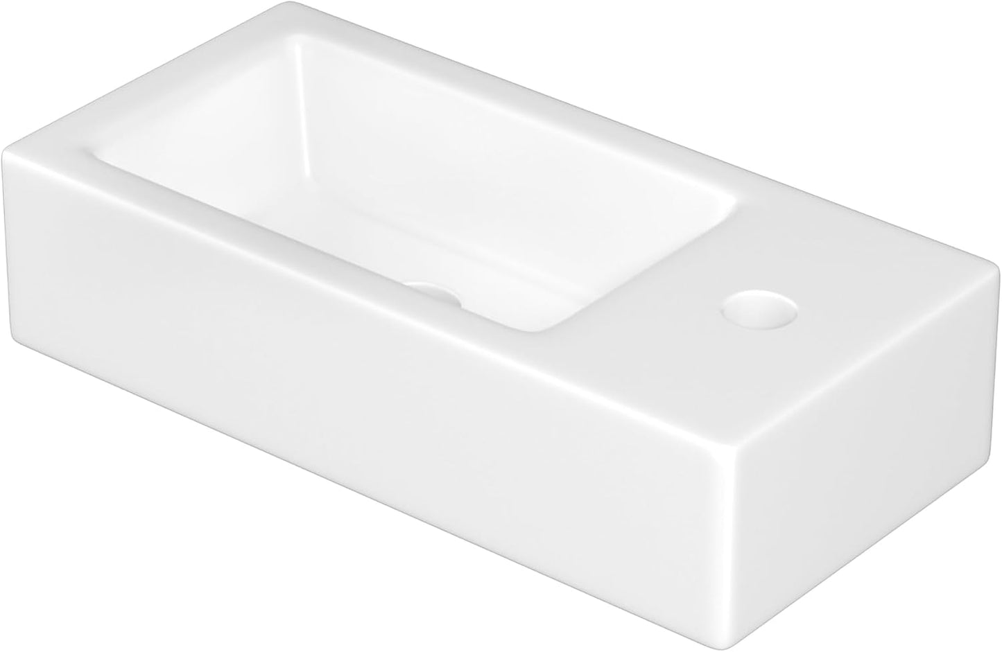 Fregadero montado en la pared para baño pequeño, 14.5 x 7.3".