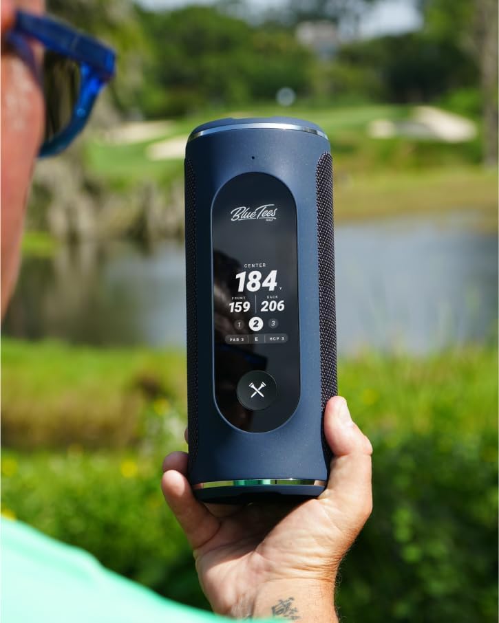 Bocina, altavoz con visualización táctil, Blue Tees Golf Player.(USADO)
