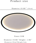Lámpara de Techo LED, 50cm de diámetro, con control remoto, regulable.