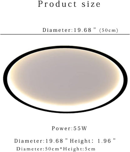 Lámpara de Techo LED, 50cm de diámetro, con control remoto, regulable.