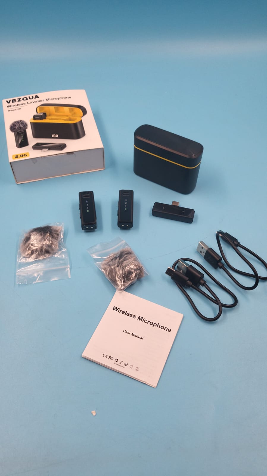 Micrófono Lavalier inalámbrico , mini micrófono USB C con cancelación de ruido