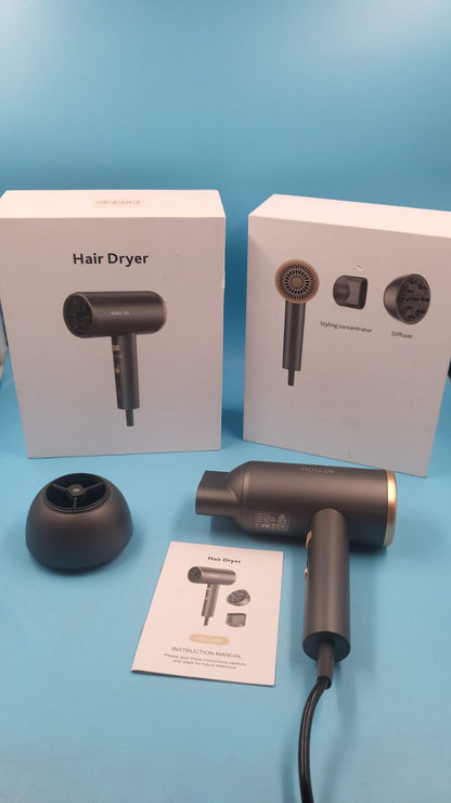 Secador de pelo con difusor, iónico de 1600 W HDG-06