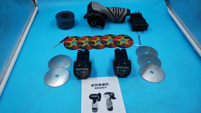 Kit de mini amoladora de 13000 RPM, con 2 baterías de 16.8V con discos