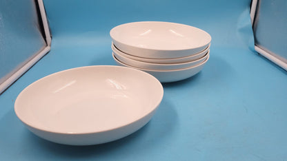 Platos de porcelana fina 32 Oz 5 pza Pasta Sopa Blanco