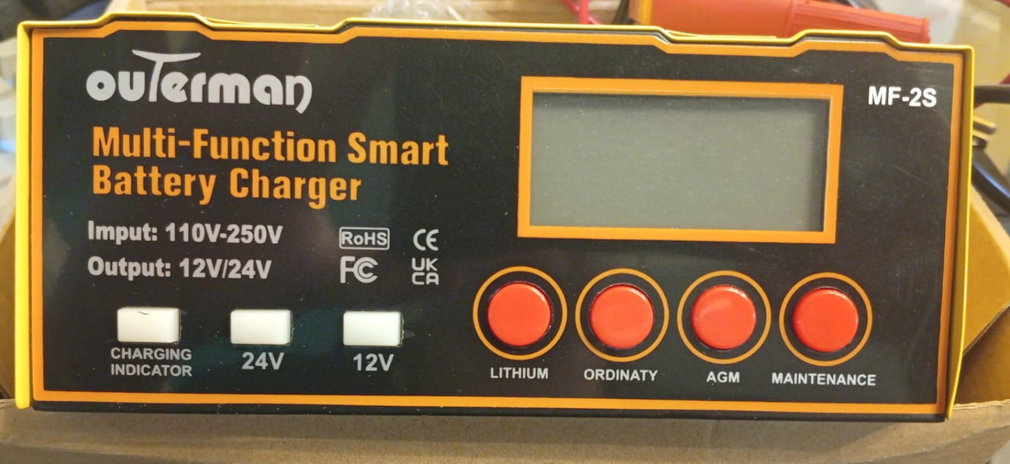 Outerman Cargador de batería de coche mejorado 12 V/24V