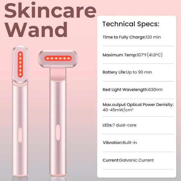 Varita de fototerapia,  terapia de luz para rostro y cuello, Masajeador.