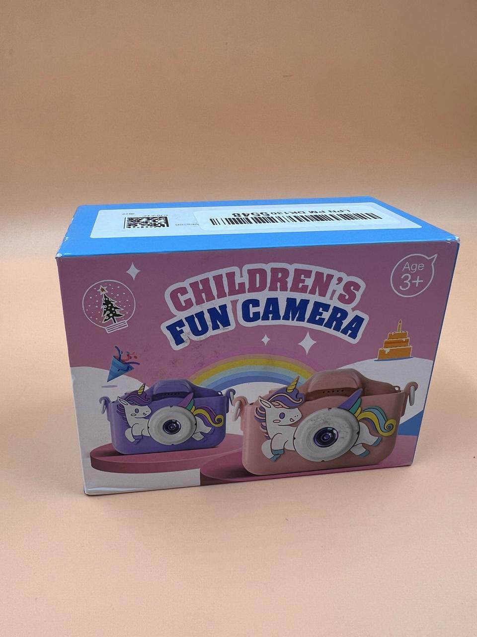 Cámara digital unicornio rosa para niños