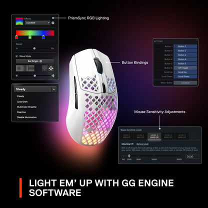 Mouse inalámbrico óptico para juegos SteelSeries Aerox 3