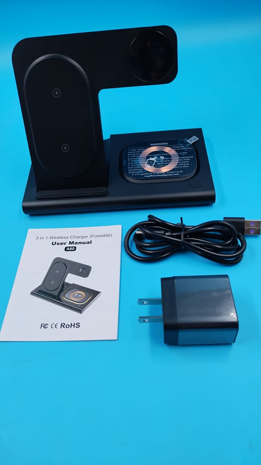 Cargador Magnético Inalámbrico 3 en 1 alta tecnología