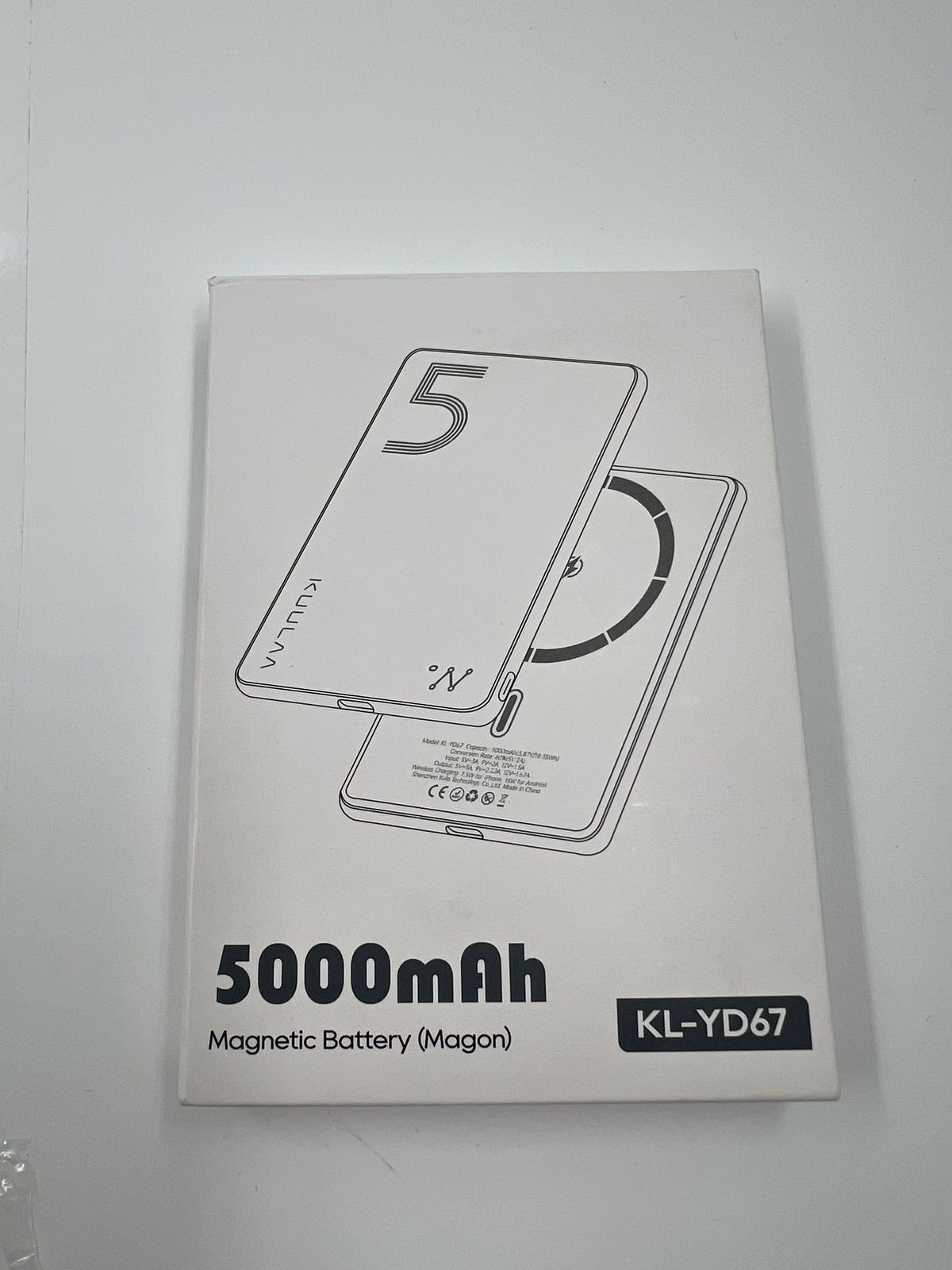 Kuulaa Power Bank Ultra Delgado inalambrica