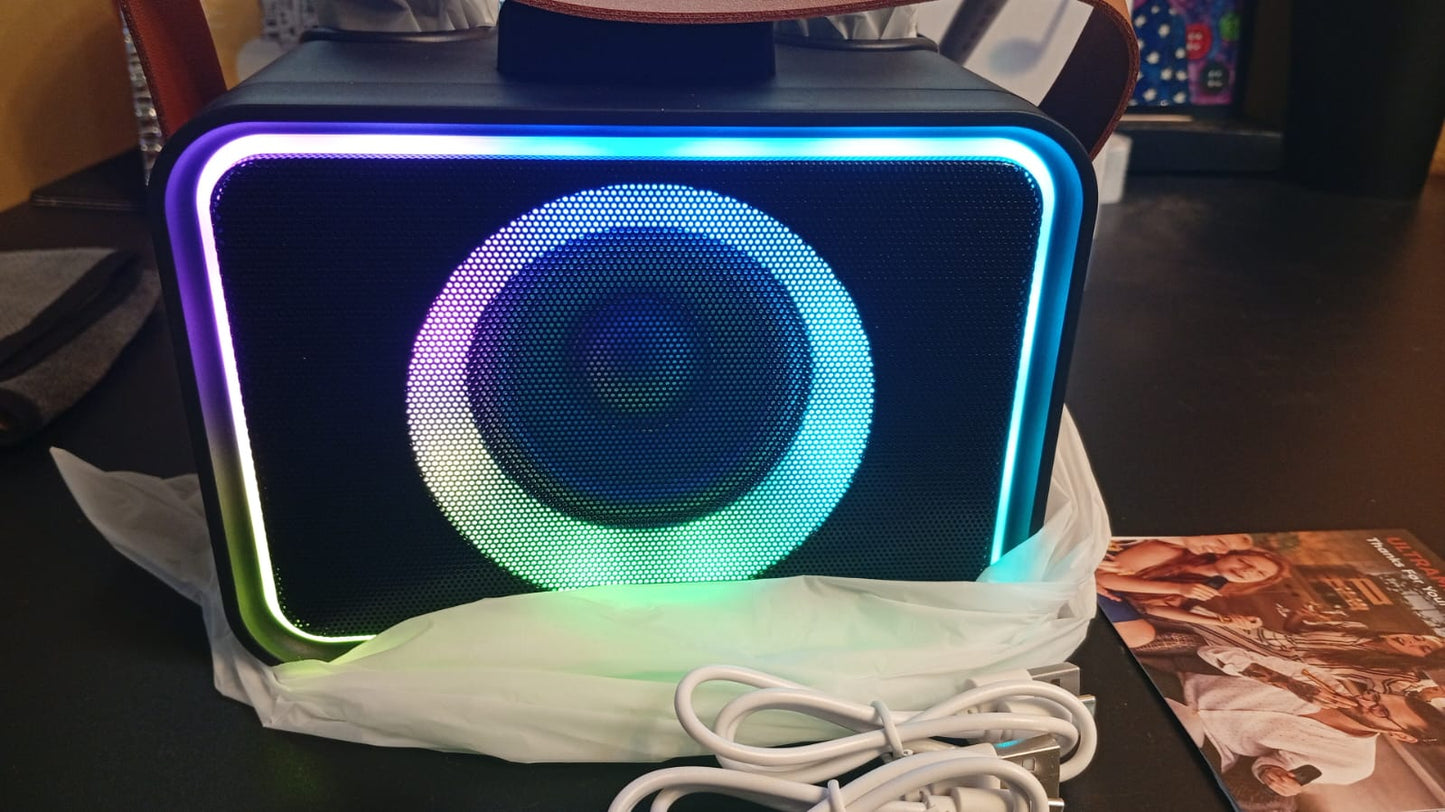 Karaoke para Adultos y niños, 2 micrófonos, portátil con Bluetooth.