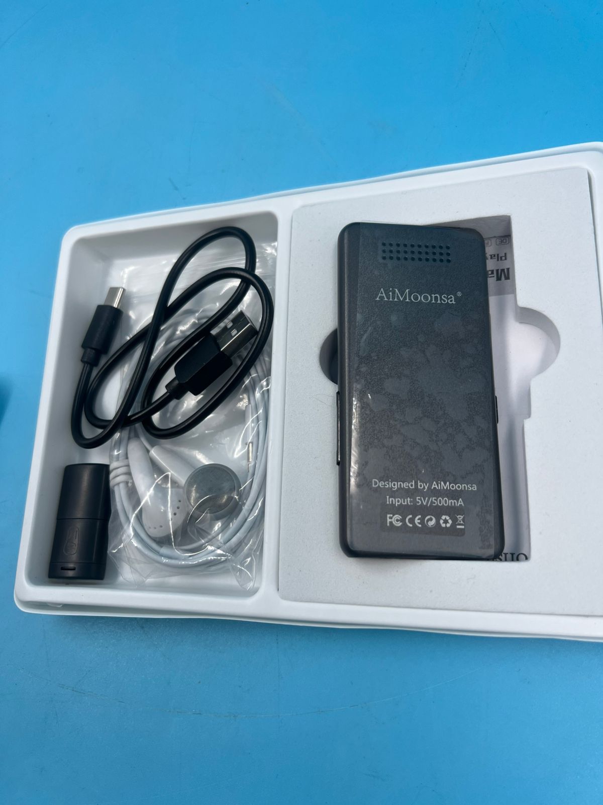 Reproductor de MP3 de 64 GB con Bluetooth 5.2 negro