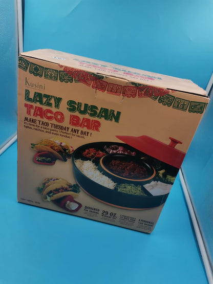 Barra Para Tacos Giratoria SugarWhisk Lazy Susan Taco Bar Con 4 Soportes