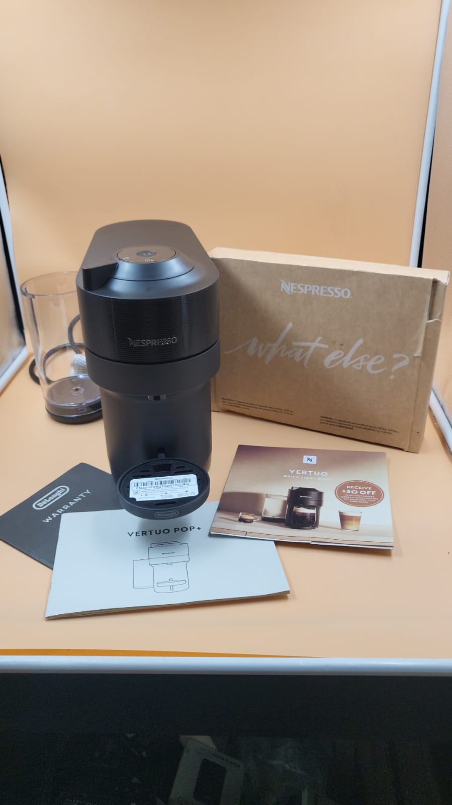 Nespresso Cafetera Vertuo Pop, Color Black + Café de Regalo