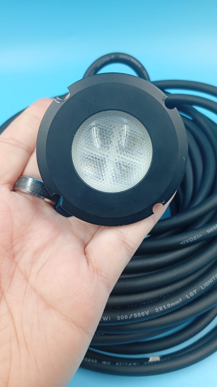 Luz LED de 1.5 pulgadas, para piscina, RGB, sin bordes.(USADA).