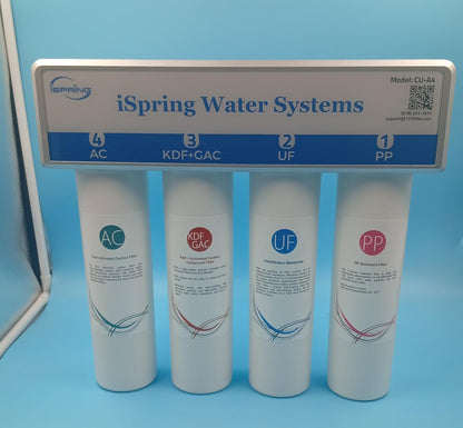 Sistema de ultrafiltración de agua, 4 Etapas, con Grifo Cromado.(USADO).