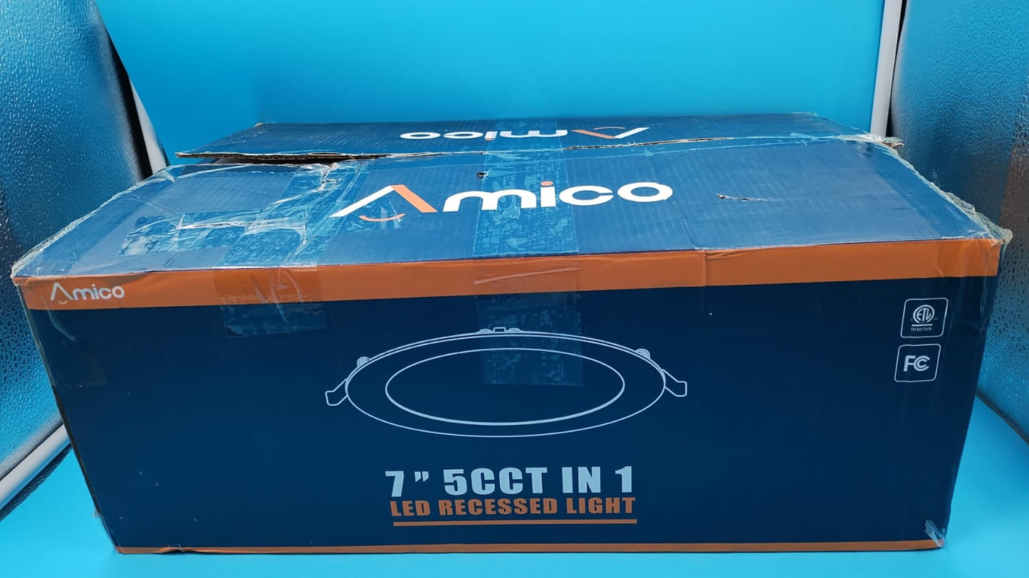12 luces LED empotrables AMICO de 7" y 5CCT en 1