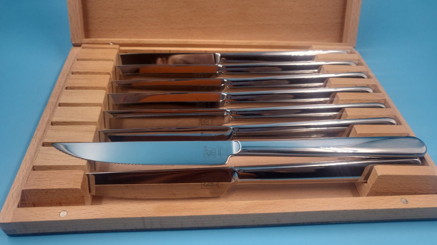 Juego de cuchillos para carne Henckels de acero inoxidable de 8 piezas