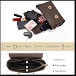 Bolso de piel Geniuno Boyatu, Estilo Bandolera con correa ajustable.