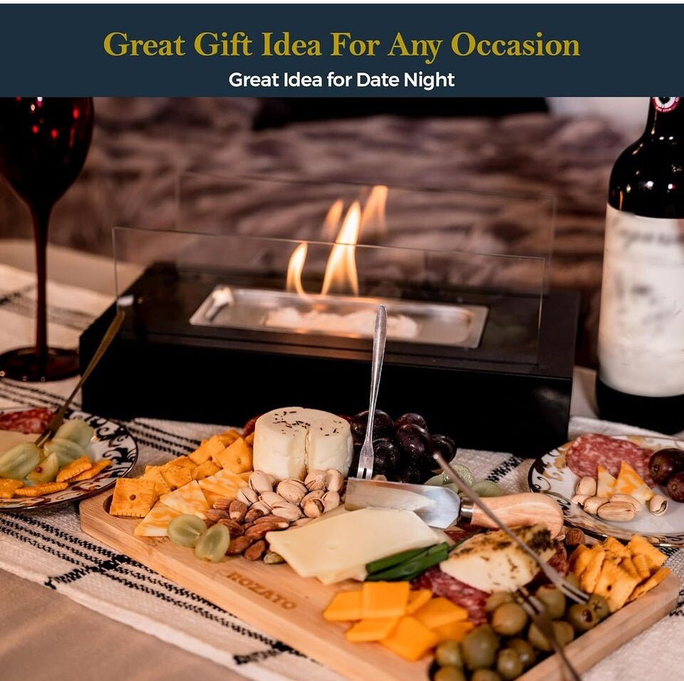 Chimenea de mesa, portátil para interior/exterior, para decoración de mesa de patio.