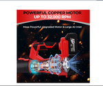 Soplador de hojas eléctrico inalámbrico YAHHU, 480 CFM/160 MPH.