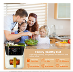 Freidora de Aire Bluebow, 8.5 QT, Pantalla Táctil 8 en 1, Ventana Visible.