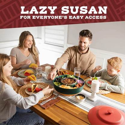 Barra Para Tacos Giratoria SugarWhisk Lazy Susan Taco Bar Con 4 Soportes