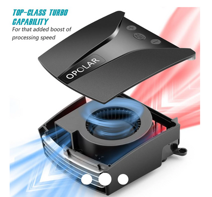 Enfriador portátil para laptop, Opolar, con pantalla de temperatura.