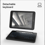 Funda con Teclado, Super Resistente para iPad, 9-8-7th Gen.