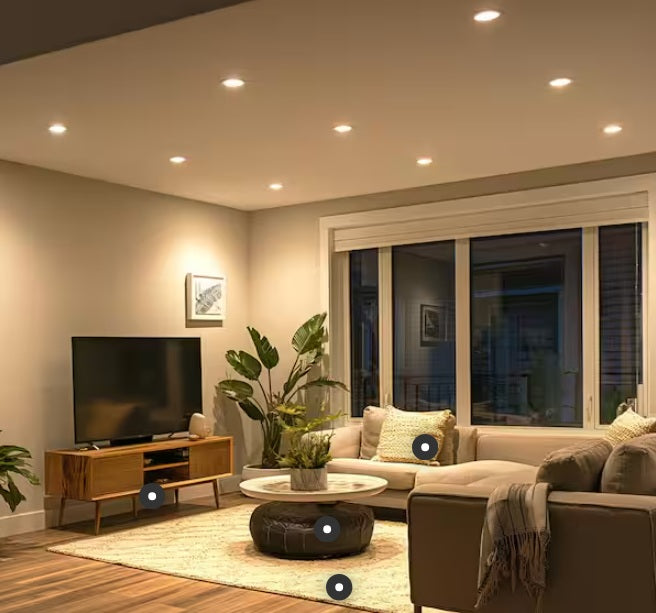 Luces  empotrables 6 pulgadas, LED delgado sin carcasa, blanco (paquete de 10)