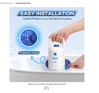 Jet - Spa de burbujas y masaje 2 en 1, para bañera Dowento SJ01A