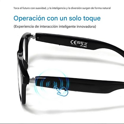 Lentes Inteligentes, F-16 Bluetooth 5.4, Audio Open Ear, Llamadas y Fitface.